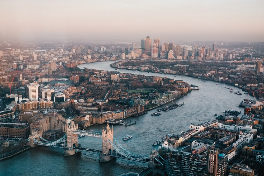 an aerial view of London