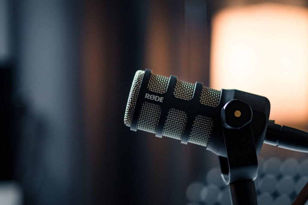 Picture of a podcast mic